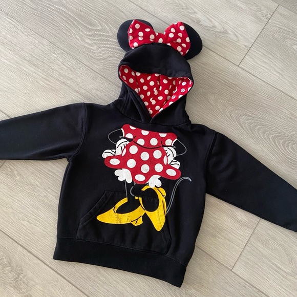 Disney Shirts & Tops Disney Parks Minnie Mouse Hoodie Black Sweater